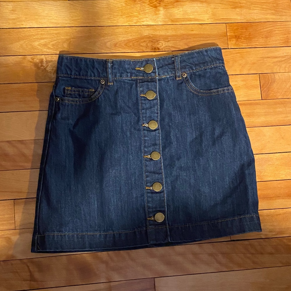 Forever 21 Button Down Jean Skirt